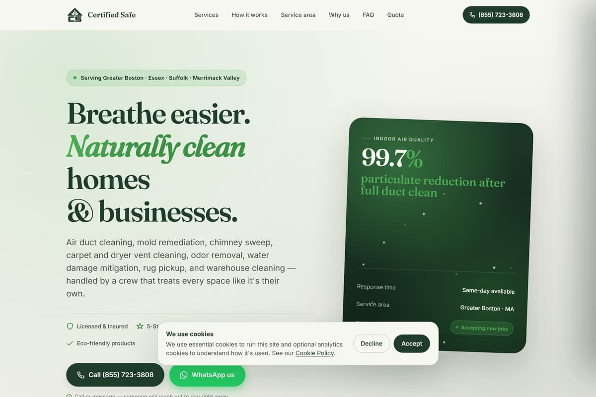 Certified Safe LLC website